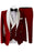 Luther Chic Red Shawl Lapel Three Pieces Wedding Suits