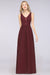 Bridelily Chic Ruffles Straps Chiffon Lace Burgundy Bridsmaid Dress Online