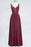 Bridelily Chic Ruffles Straps Chiffon Lace Burgundy Bridsmaid Dress Online