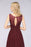 Bridelily Chic Ruffles Straps Chiffon Lace Burgundy Bridsmaid Dress Online