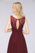 Bridelily Chic Ruffles Straps Chiffon Lace Burgundy Bridsmaid Dress Online