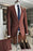 Hilary Chic Rufous Peaked Lapel Two Pieces Bespoke Striped Business Suits