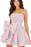 Chic Sleeveless Ruched Short Homecoming Dresses Lace Up Mini Party Wear Dress with Bow - Prom Dresses