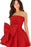 Chic Sleeveless Ruched Short Homecoming Dresses Lace Up Mini Party Wear Dress with Bow - Prom Dresses