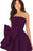 Chic Sleeveless Ruched Short Homecoming Dresses Lace Up Mini Party Wear Dress with Bow - Prom Dresses