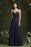 Chic Spaghetti Straps Chiffon Formal Dress Sleveless V-Neck Aline Long Evening Dress - Dark Navy / US 2 - Prom Dresses