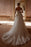 Chic Strapless Appliques Lace A-Line Tulle Lace Wedding Dress