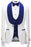 Myron Royal Blue Shawl Lapel Three Pieces New Arrival Jacquard Wedding Suits