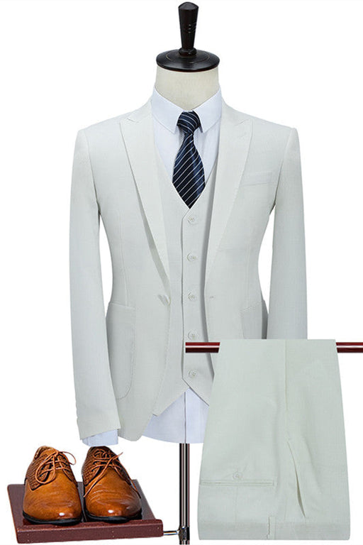 Isaiah Newest White Chic Close Fitting Bespoke Men Suit for Prom