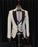 Cedric Chic White Three Pieces Jacquard Wedding Suits For Men