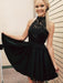 Chiffon Halter Sleeveless A-line Short/Mini With Ruffles Dresses - Prom Dresses