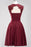 Bridelily Cute Chiffon Round Neck Short Burgundy Bridesmaid Dresses with Appliques