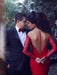 Chiffon Scoop Long Sleeves Sweep/Brush Train With Applique Dresses - Prom Dresses