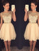 Chiffon Scoop Sleeveless A-line Short/Mini With Beading Dresses - Prom Dresses