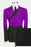 Amos Classic Purple Peaked Lapel Double Breasted Prom Suits