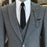 Alvin Classic Gray Peaked Lapel Three Pieces Business Men Suits