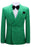 Vic Classic Green Jacquard Shawl Lapel Double Breasted Wedding Suits