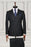 Clyde Classic Black Striped Peaked Lapel Double Breasted Business Suits