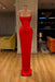 Crimson Charm Mermaid Gown with Spaghetti Straps