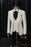 Cryil Bespoke White Three Pieces Shawl Lapel Jacquard Wedding Suits For Men