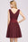 Bridelily Pretty V-Neck Short Sleeveless Lace Bridesmaid Dresses Online