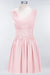 Bridelily Pretty V-Neck Short Sleeveless Lace Bridesmaid Dresses Online