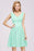 Bridelily Pretty V-Neck Short Sleeveless Lace Bridesmaid Dresses Online