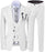 Hunter Bespoke White Notched Lapel Three Pieces Prom Suits With Black Dot