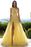 Daffodil Sequins One Shoulder Prom Dress with Front Split