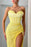 Daffodil Sweetheart Mermaid Prom Dress with Split Sequins