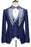 Newest Dark Blue Bespoke Peaked Lapel Three Pieces Wedding Suits