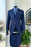 Clare Dark Blue Notched Lapel Striped Three Pieces Bespoke Business Suits