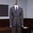 Caleb Decent Dark Gray Notched Lapel Business Suits