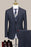 James Dark Gray Fashion Peaked Lapel Slim Fit Formal Business Suit