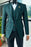 Cleveland Dark Green Jacquard Notched Lapel Three Pieces Fancy Prom Suits