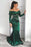 Dark Green Off-the-Shoulder Long Sleeve Mermaid Prom Dress