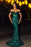 Dark Green Off-the-shoulder Sequins Prom Mermaid Gown