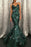 Dark Green Sweetheart Mermaid Prom Dress with Sequins