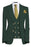 Boris Bespoke Dark Green Three Pieces Peaked Lapel Business Men Suits