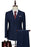 Cameron Dark Navy Double Breasted Peaked Lapel Men Suits