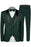 Berton Bespoke Deep Green Shawl Lapel Three Pieces Men Suits For Wedding