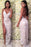 Deep V-Neck Spaghetti-Straps Backless Lace Prom Dress with Split