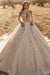 Deluxe Long Sleeves Lace Ball Gown Wedding Dress with Applique - wedding dress
