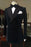 Beau Double Breasted Black Peaked Lapel Newest Velvet Prom Suits