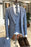 Gerald Dusty Blue Peaked Lapel Three Pieces Slim Suits For Business