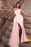 Dusty Pink One Shoulder Ruffle Beadings Mermaid Prom Dress with Split and Tulle