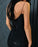 Elegant Black Spaghetti-Straps Mermaid Prom Dress with Sequins