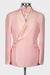 Hale Elegant Candy Pink Shawl Lapel Double Breasted Wedding Suits