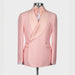 Hale Elegant Candy Pink Shawl Lapel Double Breasted Wedding Suits