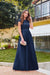 Elegant Cap Sleeves Aline Bridesmaid Dress Chiffon Crew Neck Floor Length Wedding Guest Dress - Prom Dresses